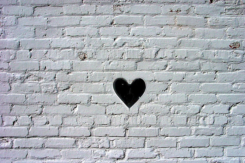 Betty Jane Ware - Brick wall with heart for Shadow Work class.