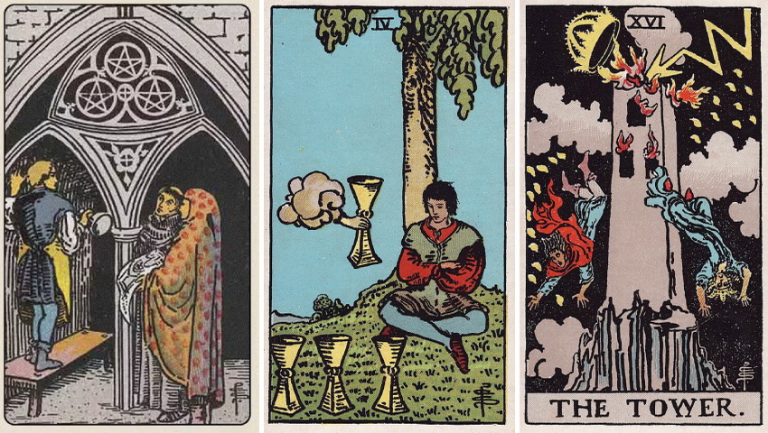 Betty Jane Ware - Image of  Three Card Reading cards. 